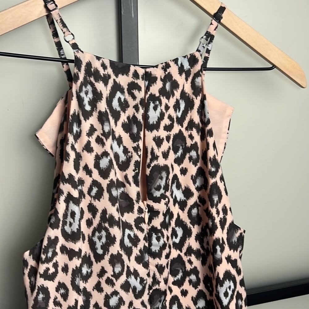 Adelyn Rae Cheetah Ruffle Dress Size Small - Picture 3 of 7